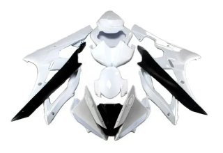 Carenado Yamaha pintado R6 blanco/negro 2006-2007