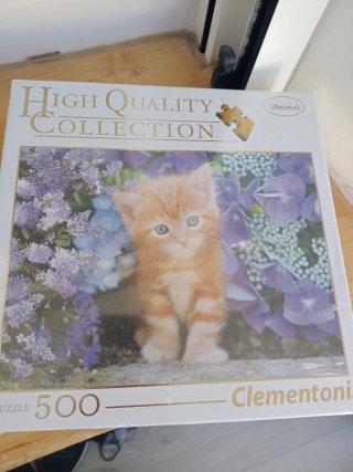 Puzzle Clementoni 500 piezas Gatito sin abrir