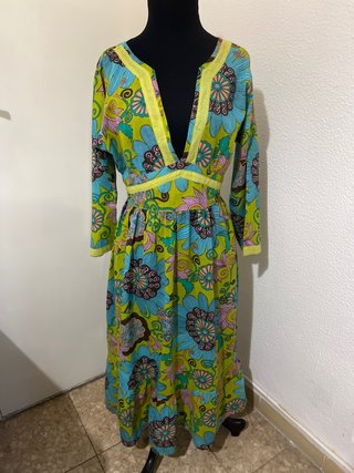 Vestido estampado floral mujer