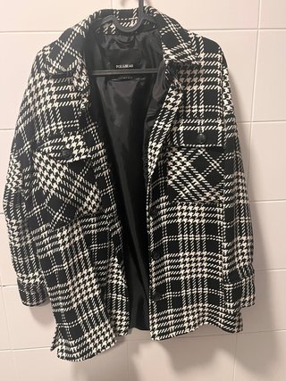 Abrigo cuadros Pull&Bear