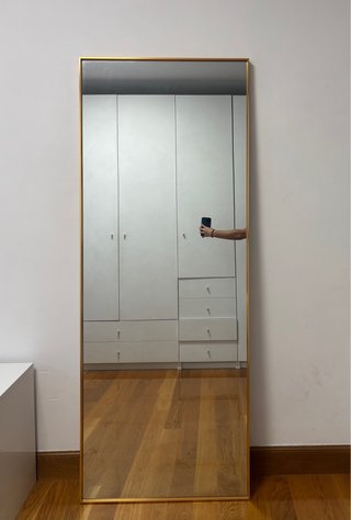 Espejo de Pared Rectangular Dorado Maison du Monde