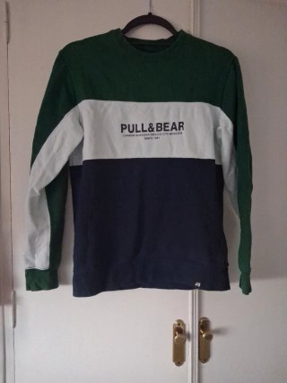 Sudadera Pull&Bear Bloques Color Talla XS