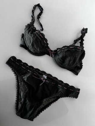 Completo Intimissimi Grigio Pizzo