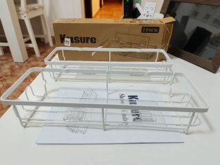 Set de 2 Estanterías de Baño Blancas