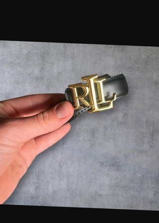 Cintura Ralph Lauren con fibbia dorata RL