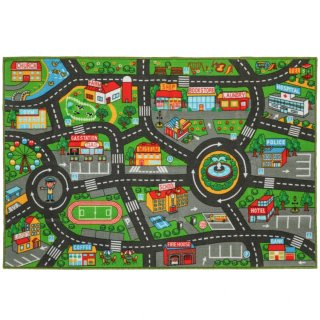 Alfombra infantil ciudad multicolor