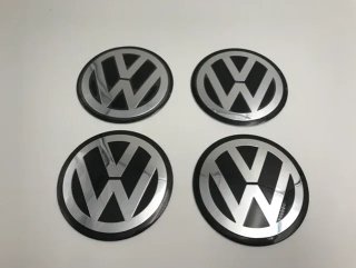 Chapas de centro de rueda Volkswagen 80 mm negro