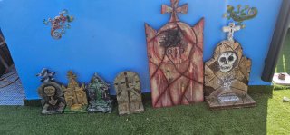 Lapidas decoración halloween  hechas a mano ÚNICAS