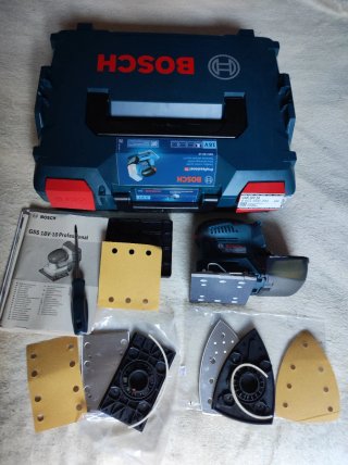 NUEVA Lijadora Orbital Bosch GSS 18V-10 3 PLATOS