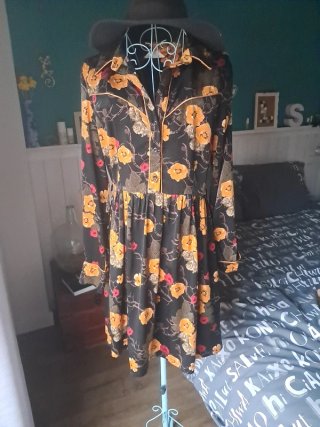Vestido Camisero Flores Estilo Vintage