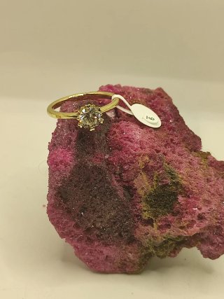 Anillo oro laminado 14k circonita solitario xuping