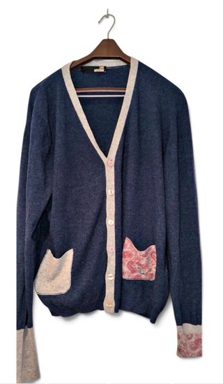 Cardigan MOSCHINO Uomo Blu e Beige