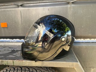 Casco de moto integral negro