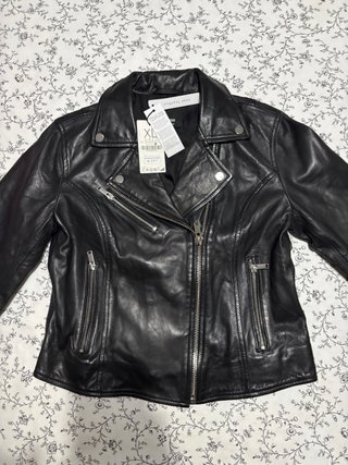 Cazadora Biker de Piel Negra