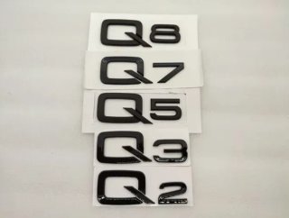 Emblema logo Audi Q3 Q5 Q7 Q8 color negro