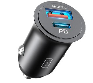 Cargador coche rápido 60W USB/USB-C