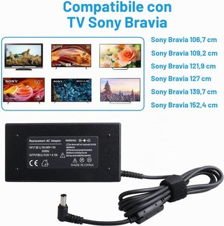 Alimentatore 19.5V 6.15A per TV Sony Bravia