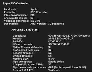 SSD Apple 512GB SM0512F