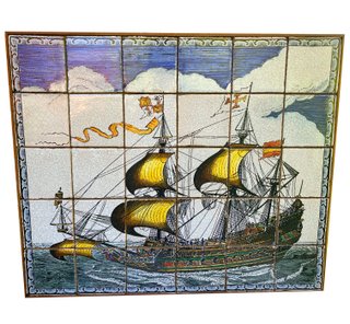 Quadro Piastrelle Ceramica Vintage V. Cerati