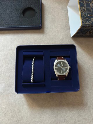 Set Reloj Fossil Machine 42mm y Pulsera