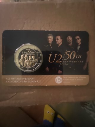Coincard 2€ U2 50th Anniversary Irlanda