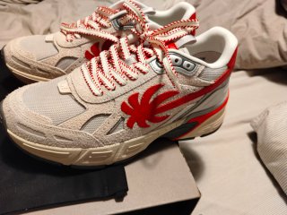 Zapatillas Palm Angels Beige/Rojo