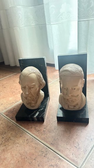 Set de 2 Sujetalibros de Mármol