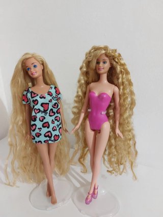Set di 2 bambole Barbie ooak