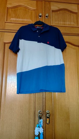 Polo de Manga Corta Tricolor