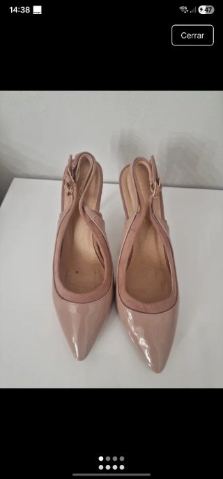 Zapatos de tacón rosa palo