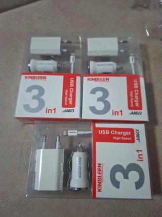 Kit Cargador iPhone KINGLEEN 3 en 1