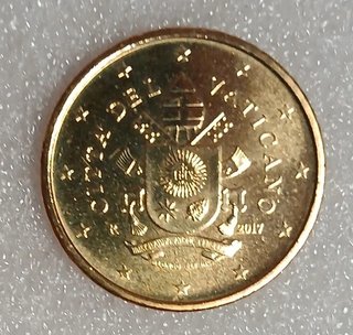Moneta 50 Centesimi Vaticano 2017, non circolante