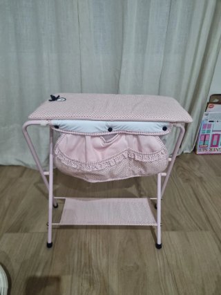 Bañera cambiador de juguete rosa