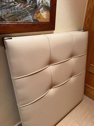 Cabezal cabecero blanco polipiel cama 105