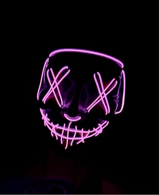 Máscara LED Halloween Morada