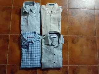 Lote 4 Camisas Hombre Manga Larga