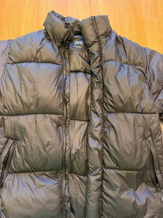 Abrigo acolchado negro Zara Talla M