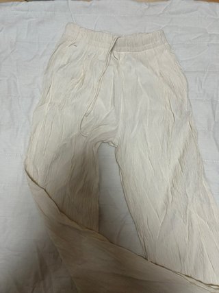 Pantalón de lino beige