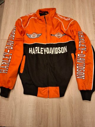 Cazadora Harley Davidson Naranja y Negra