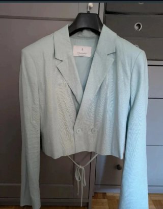 Blazer Stradivarius turquesa talla XL