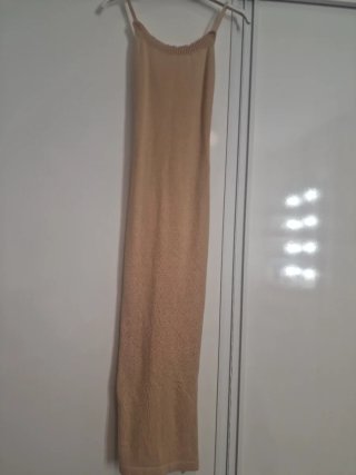 Vestido de punto beige