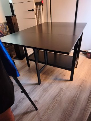 Mesa plegable IKEA negra