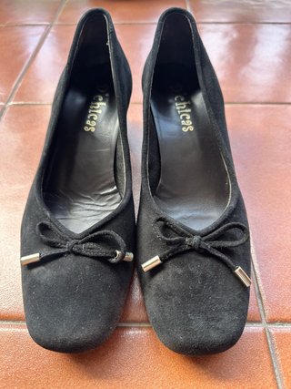 Francesitas negras con tacón