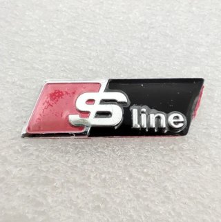 Logo Audi S-line 26 x 9 mm negro