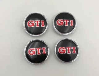 Chapas de centros de rueda GTI 56 mm 4Unidad negro