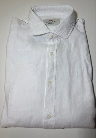 Camisa de Lino Blanca Passaport Talla S-M