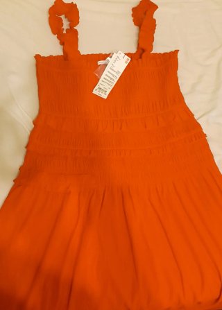 Vestido Uniqlo Cecilie Bahnsen Naranja Talla L