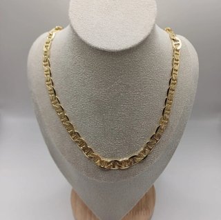 Cadena Eslabón Marinero Chapado Oro 18k 60cm