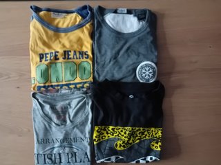 4 camisetas m.larga hombre (varias marcas)
