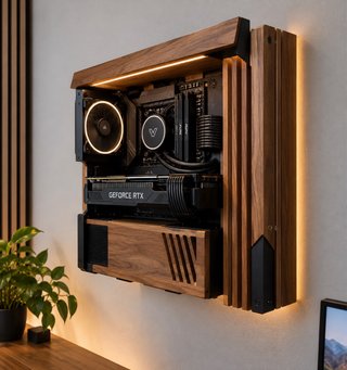 Carcasa PC Personalizada Madera